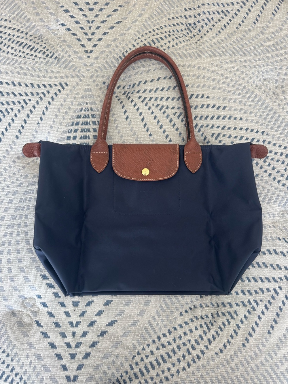longchamp navy medium bag